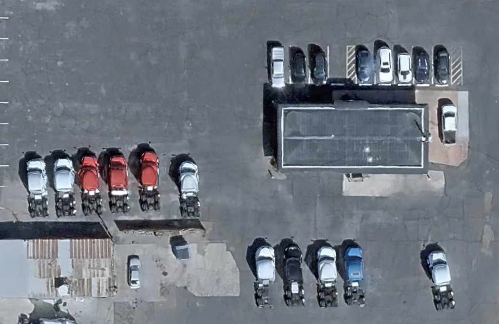 Freedom Fleet Leasing truck inventory aerial view
